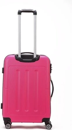 Decent Handbagage Koffer / Trolley / Reiskoffer - 50 Cm - 32 Liter - ABS - Neon-Fix - Roze -Tassen Kortingen Winkel 664x1200