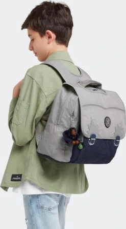Kipling Iniko Rugzak - Playful Grey -Tassen Kortingen Winkel 664x1200 6