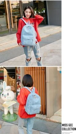 DAMES, MEISJES CORDUROY SCHOOLTAS RUGZAK RUGZAK VERSTELBAAR GROTE CAPACITEIT RITS DAGELIJKS RUGZAK ( KLAVER) -Tassen Kortingen Winkel 681x1200 5