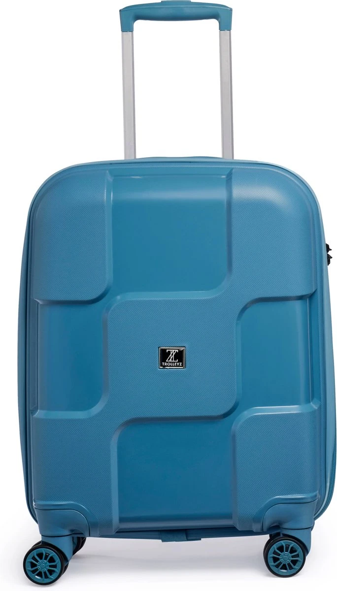 ©TROLLEYZ - Venice No.10 - Trolley - 55cm Met TSA Slot - Dubbele Wielen - 360° Spinners - 100% Polypropyleen - Handbagage Koffer In Ice Blue 3 ©TROLLEYZ - Venice No.10 - Trolley - 55cm Met TSA Slot - Dubbele Wielen - 360° Spinners - 100% Polypropyleen - Handbagage Koffer In Ice Blue
