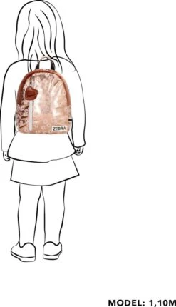 Zebra Rugzak Flower Gold Metalic (s) + Armbandje -Tassen Kortingen Winkel 689x1200 2