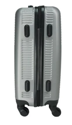 Handbagage Koffer 51cm 4 Wielen Trolley - Zilver -Tassen Kortingen Winkel 692x1200 3