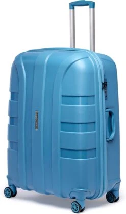 ©TROLLEYZ - Paris No.5 - Reiskoffer - 78cm Met TSA Slot - Dubbele Wielen - 360° Spinners - 100% Polypropyleen - Reiskoffer In Ice Blue -Tassen Kortingen Winkel 709x1200 3