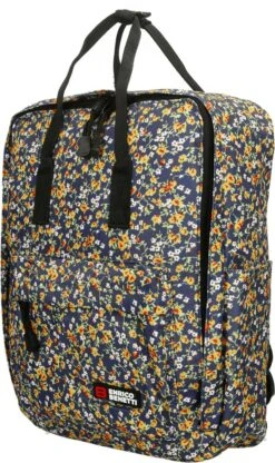 Enrico Benetti San Jose Rugzak - 13" Laptop - 10.5 Liter - 46212 - Blauw Met Madeliefjes -Tassen Kortingen Winkel 712x1200 2