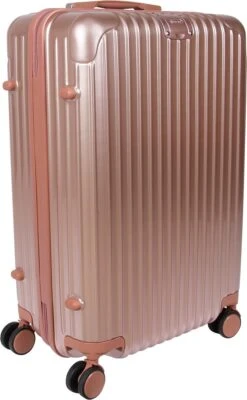 Royal Swiss - Kofferset - Cijferslot- Lichtgewicht Koffer - 4 Wielen- Rosé Gold -Tassen Kortingen Winkel 741x1200 2