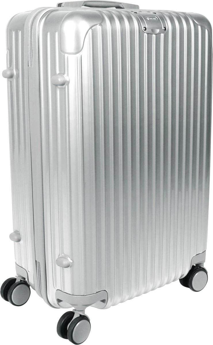 Royal Swiss - Kofferset - Cijferslot- Lichtgewicht Koffer - 4 Wielen- Zilver 10 Royal Swiss - Kofferset - Cijferslot- Lichtgewicht Koffer - 4 Wielen- Zilver - Afbeelding 8