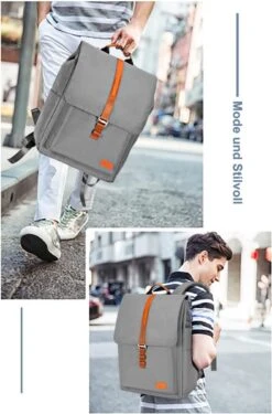 Rugzak Voor Dames En Meisjes, Waterdichte Retro Laptoprugzak Met 15,6 Inch Laptopvak, Modieuze Rugzak, Schoolrugzak Voor Business, Reizen, Vrije Tijd, Werk, School, Werk, Grijs -Tassen Kortingen Winkel 790x1200 3