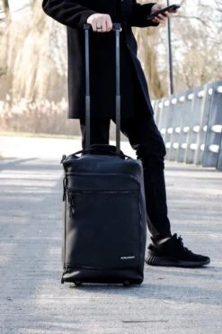 Norlander Lyon Trolleytas - Dull PU - 21 Liter - Zwart -Tassen Kortingen Winkel 800x1200 5