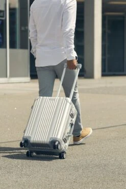 Aluminium Handbagage Koffer Mozzel Darrow - Reiskoffer Met Wielen - 51cm - Harde Koffer - Zilver -Tassen Kortingen Winkel 801x1200 7