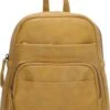 Enrico Benetti Zoë Dames Rugzak Klein - Kunstleer - Oker Geel