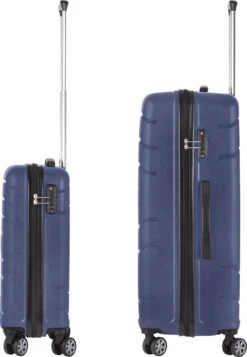TravelZ Big Bars Kofferset - Trolleyset TSA 2-delig - Handbagage En Groot - Blauw -Tassen Kortingen Winkel 830x1200 5