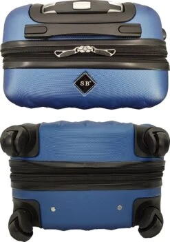SB Travelbags Kofferset - 2 Delige 'Expandable' Koffer - Blauw - 65cm/55cm -Tassen Kortingen Winkel 844x1200 1