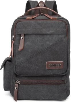 Bagwise® - Rugzak - Canvas - 15 L- Vintage - 13" Inch Laptopvak - Compact Klein -1261 Zwart 14 Bagwise® - Rugzak - Canvas - 15 L- Vintage - 13" Inch Laptopvak - Compact Klein -1261 Zwart -Tassen Kortingen Winkel 844x1200 3
