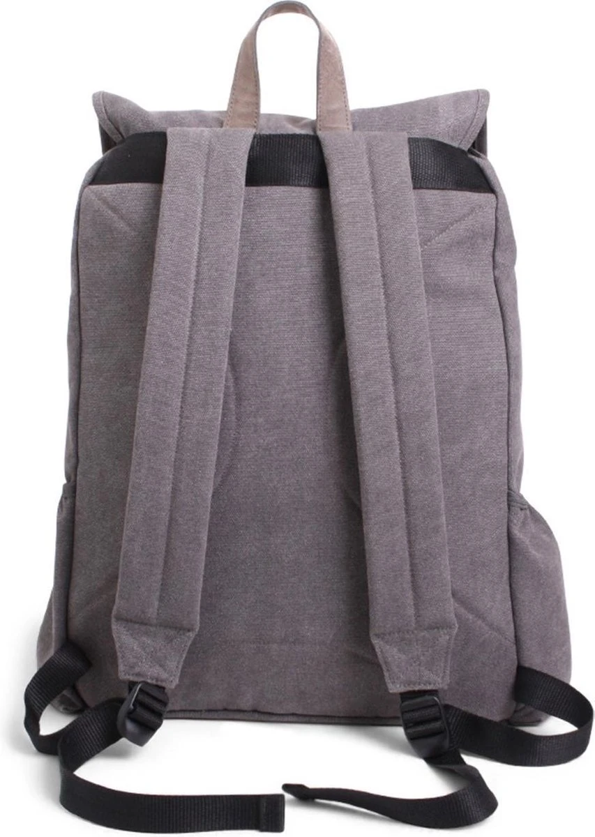 Norländer Vintage Canvas Rugzak Adventurer Grijs 5 Norländer Vintage Canvas Rugzak Adventurer Grijs - Afbeelding 3