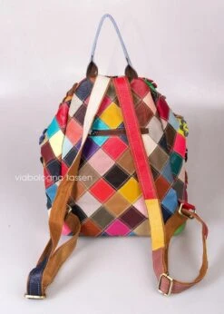 Viabologna Rugzak Escanella Van Gekleurde Stukjes Leer - Multicolour - -Tassen Kortingen Winkel 856x1200 5