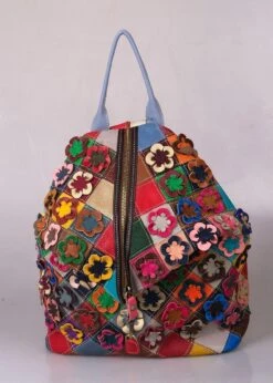 Viabologna Rugzak Escanella Van Gekleurde Stukjes Leer - Multicolour - -Tassen Kortingen Winkel 856x1200 6