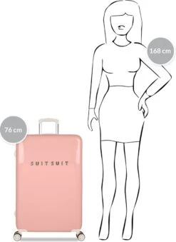 SUITSUIT - Fabulous Fifties - Papaya Peach - Reiskoffer (76 Cm) -Tassen Kortingen Winkel 875x1200 2