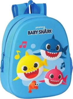 3D-Kinderrugzak Baby Shark Licht Blauw