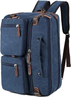Laptoptas - 3in1- 15Inch - Blauw - 15 Vak - Canvas - Leer 13 Laptoptas - 3in1- 15Inch - Blauw - 15 Vak - Canvas - Leer -Tassen Kortingen Winkel 884x1200 3