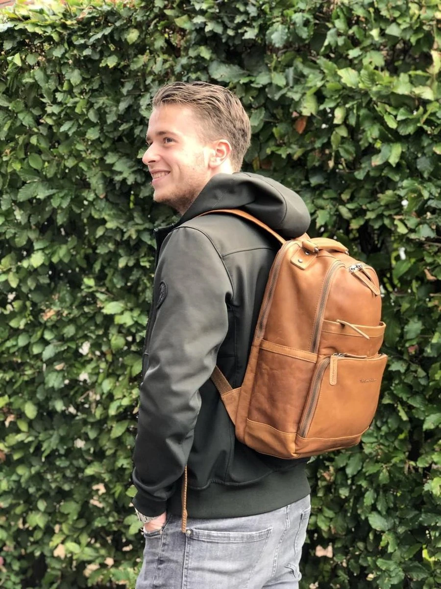 Chesterfield Bags Leren Laptop Rugzak Austin Bruin 10 Chesterfield Bags Leren Laptop Rugzak Austin Bruin - Afbeelding 8