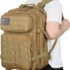 Merkloos Leger Rugzak - 45L - Camouflage - Militaire Tactische Tassen Voor Heren - Voor De Jacht - Voor Trekking - Rugzak - Waterdicht - Bug Out Bag - Airsoft - Khaki -Tassen Kortingen Winkel 908x1200 3