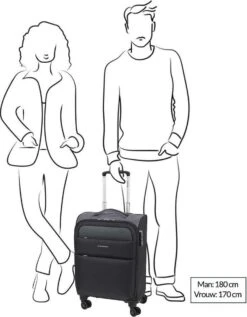 Gabol Handbagage Koffer Cloud Zwart/grijs 114022 -Tassen Kortingen Winkel 935x1200