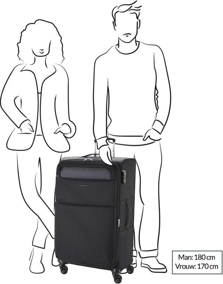 Gabol Cloud Trolley Large 79 Blue -Extreem Licht (3 Kg) 4 Gabol Cloud Trolley Large 79 Blue -Extreem Licht (3 Kg) - Afbeelding 2