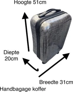 Leonardo Handbagage Koffer - 51x31x20 - Alle Vliegmaatschappijen - Hardcase - Cijferslot - Reiskoffer - Lichtgewicht Koffer - Grey -Tassen Kortingen Winkel 947x1200 1