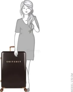 SUITSUIT - Fab Seventies Classic - Espresso Black - Reiskoffer (76 Cm) -Tassen Kortingen Winkel 956x1200 1