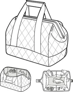 Reisenthel Allrounder L Reistas Sporttas - 30L - Rhombus Midnight Gold Blauw -Tassen Kortingen Winkel 961x1200 4