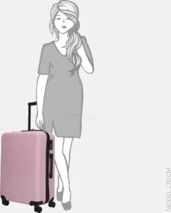 Enrico Benetti Koffer / Trolley / Reiskoffer - 65 X 41 X 25 Cm - 68 Liter - ABS - Maat M - Louisville - Roze -Tassen Kortingen Winkel 965x1200