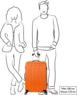 Decent Neon Fix Medium Koffer - 66 Cm - Oranje -Tassen Kortingen Winkel 973x1200 1