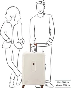 Delsey Harde Koffer / Trolley / Reiskoffer - Moncey - 76 Cm (large) - Wit -Tassen Kortingen Winkel 973x1200 11