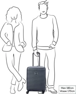Delsey Handbagage Harde Koffer / Trolley / Reiskoffer - Freestyle - 55 Cm - Grijs -Tassen Kortingen Winkel 973x1200 5