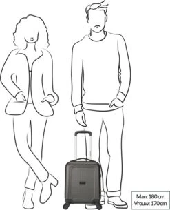 Decent Handbagage Koffer / Trolley / Reiskoffer - 42 Cm - 24 Liter - ABS - Maxi Air - Grijs -Tassen Kortingen Winkel 973x1200 6