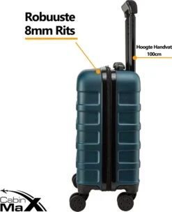 CabinMax Handbagage Koffer - Trolley 30L - Harde Reiskoffer - 45x36x20cm - Lichtgewicht - Groot Capaciteit - Endless Sea -Tassen Kortingen Winkel 974x1200 2