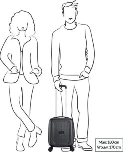 Decent Handbagage Koffer / Trolley / Reiskoffer - 42 Cm - 24 Liter - ABS - Maxi Air - Champagne -Tassen Kortingen Winkel 975x1200 5