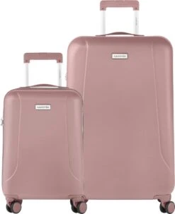 CarryOn Skyhopper Kofferset – TSA Handbagage + Reiskoffer 78cm – Dubbele Wielen - Old Pink -Tassen Kortingen Winkel 977x1200