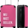 NoBoringSuitcases.com® Koffer Groot - Quotes - Spreuken - Mij Niet Bellen. - Roze - Wit - Trolley Koffer Met TSA-slot - Met Wielen - 90 Liter - Reiskoffer - 66 Cm 2 NoBoringSuitcases.com® Koffer Groot - Quotes - Spreuken - Mij Niet Bellen. - Roze - Wit - Trolley Koffer Met TSA-slot - Met Wielen - 90 Liter - Reiskoffer - 66 Cm -Tassen Kortingen Winkel 986x1200